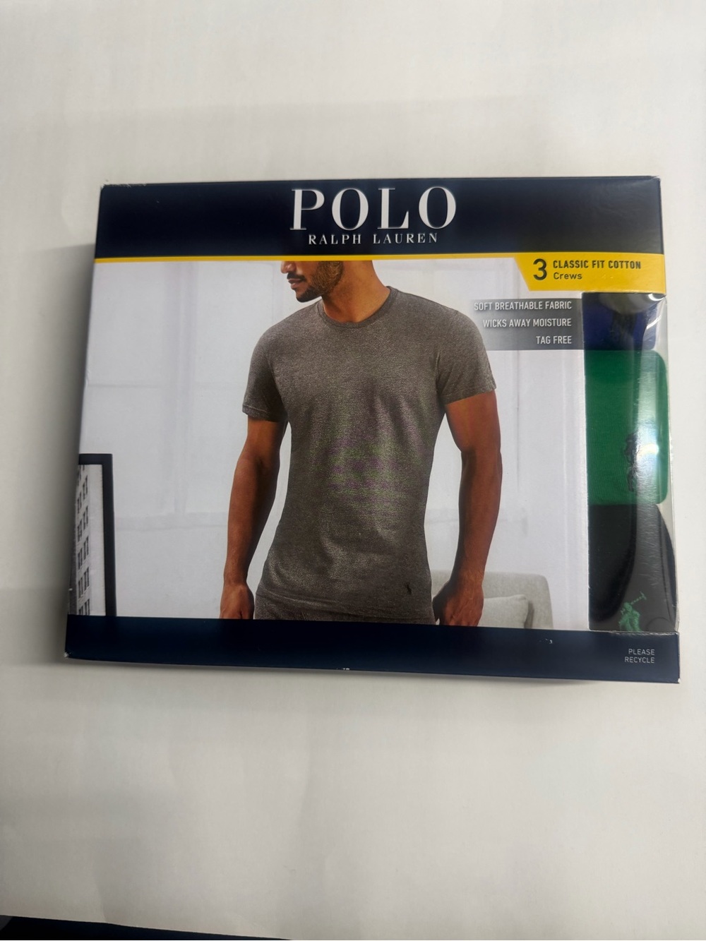 Polo by Ralph Lauren Men’s Gray Crew Neck Tee - 3-Pack
